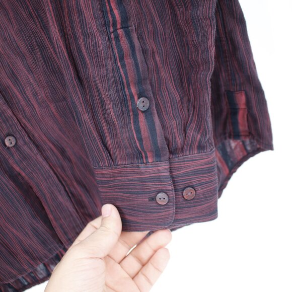 Vintage Jhane barnes shirt men's large long sleeve button up geometric cotton - Picture 5 of 11